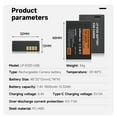 thumbnail image 5 of 2 Packs LP-E12 LPE12 lp e12 Camera Battery Bulit-in USB for Canon M100D Kiss X7 Rebel SL1 EOS M10 M50 DSLR Cameras with USB-C Input, 5 of 8