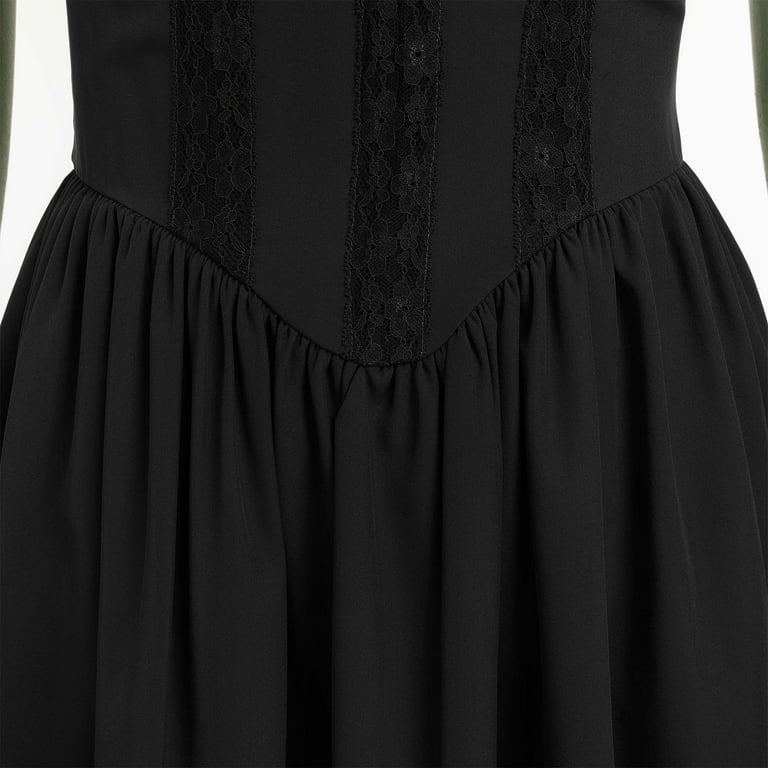IBTOM CASTLE Women's Casual Corset Mini Dress Spaghetti Straps Backless Lace up Low Cut Ruffle Short Sundress S Black - Walmart.com IBTOM CASTLE Women's Casual Corset Mini Dress Spaghetti Straps Backless Lace up Low Cut Ruffle Short Sundress S Black - Walmart.com