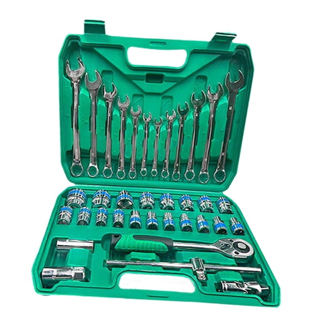 S SERENABLE Drive Socket Set 37 Pieces Wear Resistant 1/2 inch Ratchet Socket Wrench Set