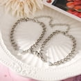 thumbnail image 6 of Happy date Magnetic Couple Bracelets Set Heart Magnetic Bracelets For Couples Stainless Steel Couple Bracelets Cuban Chain Bracelets, 6 of 7