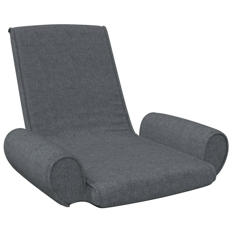 Walmeck Folding Floor Chair Dark Gray Fabric Walmart