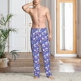 thumbnail image 5 of Vsdgher flower Skull cartoon Print Mens Pajama Pants Sleep & Lounge Pants, PJ Bottoms With elastic waistb and Pockets, 5 of 5