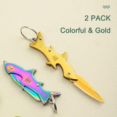 TRAHOO-2 Pack Small Pocket Knife Mini Folding Knife for Men and Women