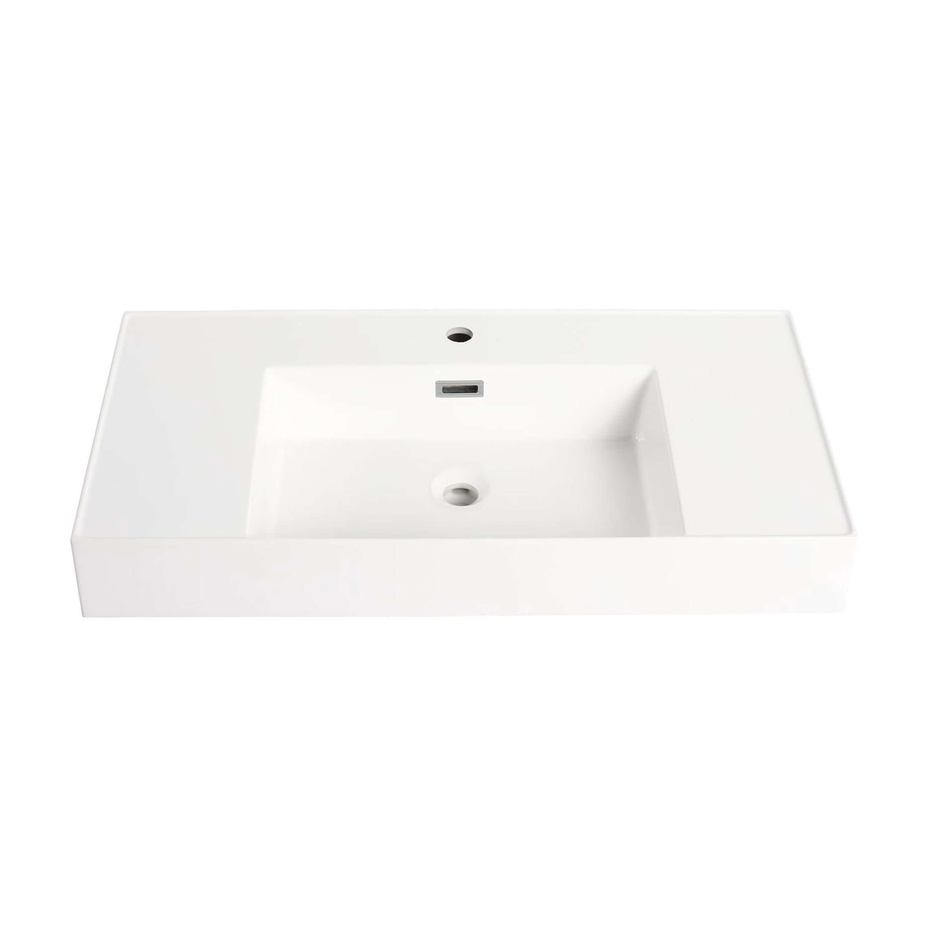 36" Resin Sink For Bathroom - , Elegant Vanity Top Basin Long-lasting, Robust