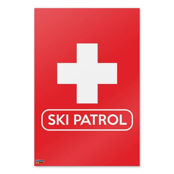 Ski Patrol with Cross Home Business Office Sign
