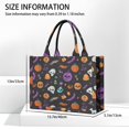 thumbnail image 3 of Large Capacity Tote Bag,Halloween Skull Pumpkin Pattern Handbag Fashion Luxury Tote Bag,15.7"x13"x 5.1" Inches,Laptop Compatible, 3 of 6