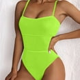 thumbnail image 2 of Afdoent One Piece Swimsuit For Women Summer Large Beach Solid Color Bikini Swimsuit Fashion Swimsuit Women's Clothing, 2 of 9