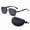 Grey all-grey C1, variant on Men's Square Aviator Sunglasses Gold Frame Blue Gradient Lens UV Protection