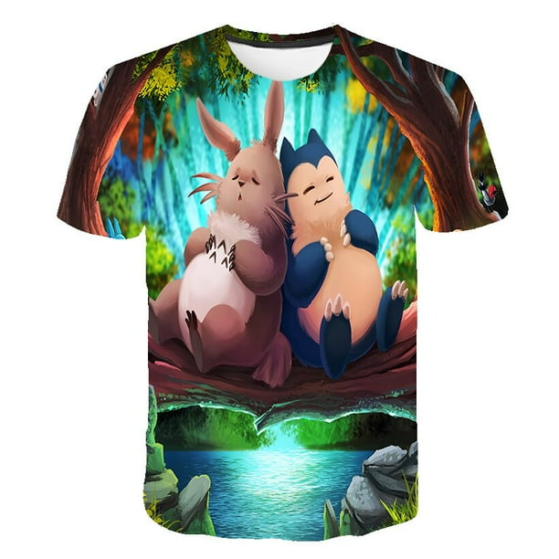 Verano clásico totoro Anime camiseta con estampado hombres moda Casual Kawaii dibujos animados gráfico camisetas interesante harajuku T-shirt13T Gao Jinjia LED