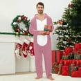 thumbnail image 4 of qolati Family Christmas Onesie Adults Christmas Pajamas Jumpsuit Xmas Ears Hoodies Rompers Flannel Matching Sleepwear Hooded Warm Loungewear, 4 of 5
