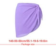 thumbnail image 2 of Jygee Beach Sarong Coverups Traje de baño Wrap Traje de baño Falda Protección Solar Ropa de Gasa con Corbata Abierta Ajustable Traje de baño para Exteriores,Púrpura, 2 of 4