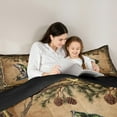 thumbnail image 5 of Homewish Bass Big Fish 7-Piece Twin Bedding Sets,Pike Fish Bedding Comforter Set,Brown Pine Cone Sheet Sets For Boys Teens,Luxury Bedroom Decor Reversible, 5 of 9