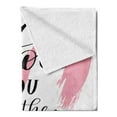 thumbnail image 2 of I Love You Soft Flannel Fleece Throw Blanket, Watercolor Brushstroke Heart Friend Daughter Son Sibling Love Print, Cozy Plush for Indoor and Outdoor Use, 60" x 80", Pale Pink White, by Ambesonne, 2 of 5
