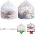 thumbnail image 5 of 2 Pack White Mesh Laundry Bags, 31" x 24", Heavy Duty Drawstring Mesh Bag, Extra Large Laundry Bags for Delicates, Garment Mesh Laundry Bag, 5 of 5