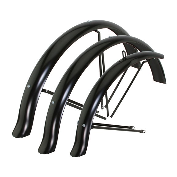 Bike 26 Flared Standard Hollow Trike Conversion Kit Fender Set Black.