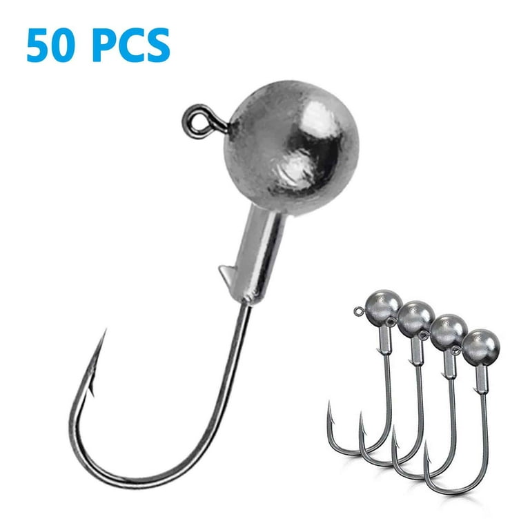 50Pcs/lot Fishhook 3.5 Jighead Fishing Jig Head for Fishing Jig Head Hook 