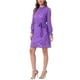thumbnail image 4 of INSPIRE CHIC Vestido Mini Casual de Encaje Floral con Cuello Redondo y Mangas Largas para Mujeres XL Púrpura Violeta, 4 of 5