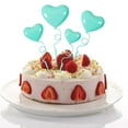 thumbnail image 4 of 4 piezas de decoración de pasteles/forma de corazón/amor 3D/suministros para fiestas decoraciones de pasteles para cupcakes boda niña Azul oscuro BLESIY Primeros de la torta de globos, 4 of 6