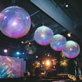 thumbnail image 4 of Yescom 32" Big Shiny Inflatable Mirror Ball Giant Iridescent Reusable Balloon for Large Disco Party Wedding Event Stage Decoration, 4 of 9