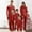 Red, variant on Onlypjs Family Matching Christmas Pajamas for Men, Women and Couples – Red & Gold Sparkle Long Sleeve Tops with Red Plaid Pants