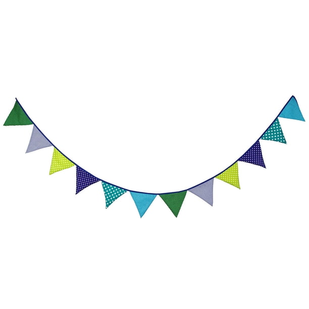 BRIGHTFUFU 1 banderín triangular de 3,2 m, banderín decorativo, banderín, banderín, banderín para tirar, suministros para fiestas, festivales, cumpleaños