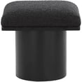 thumbnail image 3 of Meridian Furniture Pavilion Black Boucle Fabric Bench/Stool, 3 of 6