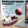 thumbnail image 3 of B-Qtech Barco Eléctrico con Control Remoto 2.4G, Juguete Acuático Recargable con Luces LED, Impermeable con Sensor de Agua para Piscina, Bañera y Lagos, Regalo para Niños, 3 of 8