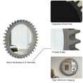 thumbnail image 4 of 42" Wood Gear Shape Wall Mirrors Decorative,Round Bathroom Mirror with Jagged Edges,Metal Structure Makeup Mirror for Bathroom,Living Room,Entryway,White Washed, 4 of 9
