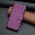 thumbnail image 6 of Zipper Wallet Case for iPhone 15 Plus, for Women & Men Flip Purse Cover with Credit Card Slots Wrist Hand Strap Kickstand, PU Leather Magnetic Clasp TPU Shockproof Phone Case, Darkpurple, 6 of 8