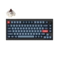 thumbnail image 1 of Keychron V1 Max Hotswap Wireless Mechanical Keyboard - RGB - ABS Plastic Frame - Carbon Black - with Knob - Gateron Jupiter Brown - 75% Layout - Windows Mac OS (V1M-D3), 1 of 14
