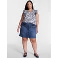 thumbnail image 2 of Terra & Sky Women's Plus Sleeveless Eyelet Ruffled Trim Cotton Tank Top, Sizes 0X-5X, 2 of 5