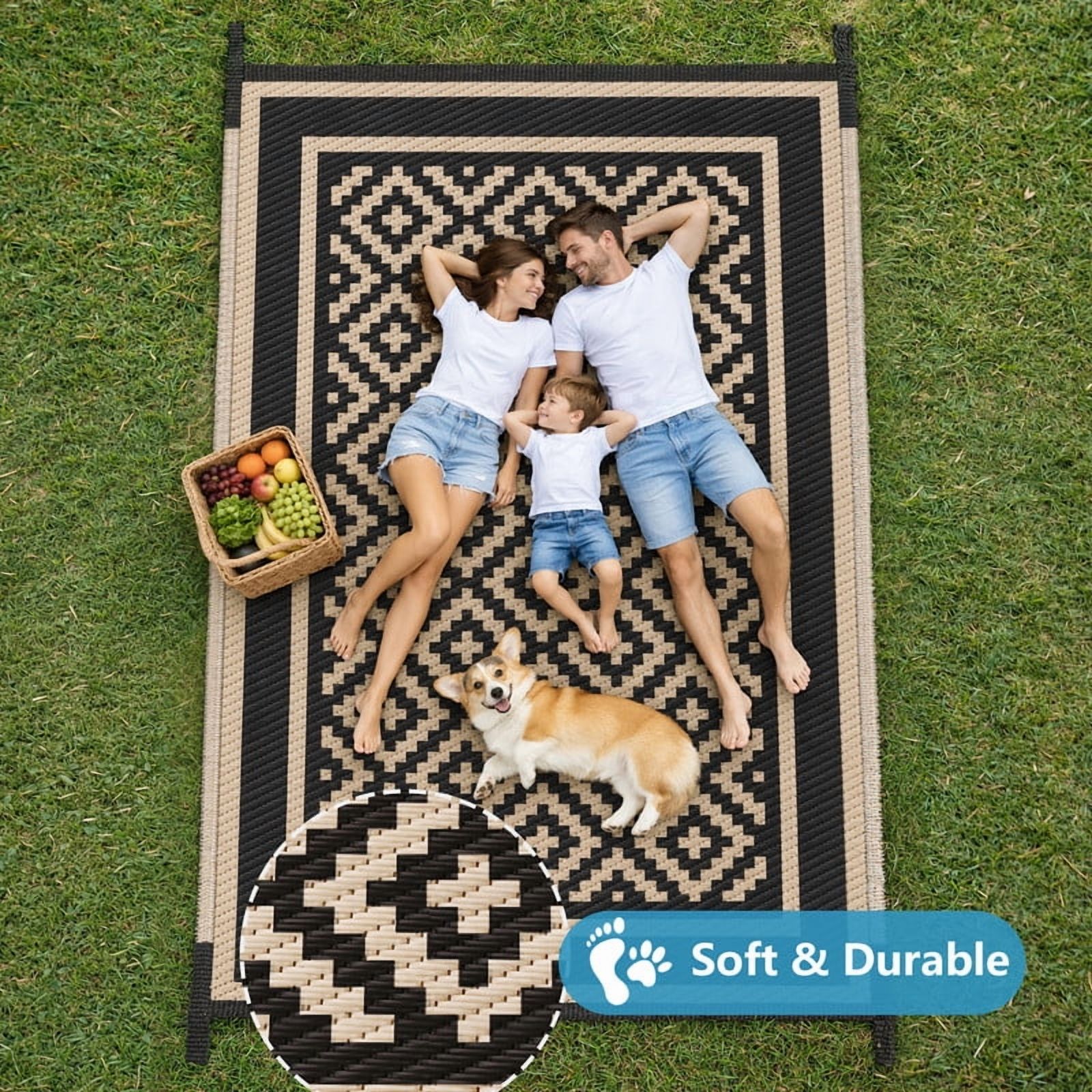 Kohree 8'x10' Reversible Waterproof Outdoor Rug photo 6