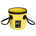 thumbnail image 1 of Eigraketly Cubo de agua plegable de PVC, resistente al agua, lavabo, senderismo, de coches, contenedor organizador con asa, accesorios Pescar Amarillo 20L Eigraketly OD022092-12, 1 of 6
