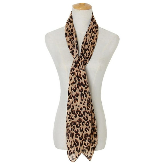 Leopard Print Chiffon Scarf for Women: Soft, Comfortable and Versatile for All Seasons