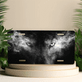 thumbnail image 4 of 1 Pcs 2D Flat License Plate Covers & Frames, Wolfs Eyes with For Decorative Front, Waterproof For Decoration Aluminum License Plate Covers & Frames Cover For Men Women, 12" X 6", 4 of 6