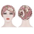 thumbnail image 5 of Dream Lifestyle Women Floral Braid India Hat Muslim Ruffle Cancer Chemo Beanie Turban Wrap Cap,Headwear for Women Head Scarf Turbans, 5 of 5
