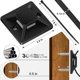 thumbnail image 3 of 4/5" Zip Tie Mounts with 7.8" Cable Ties and 304 Stainless Steel Screws, Back Self-Adhesive Clips for Wire and Cord Management, Black Squares Cable Wall Anchors, Zip Tie Holders Indoor Or Outdoor, 3 of 5