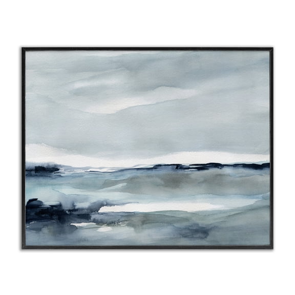 Stupell Industries Contemporary Polar Ocean Abstract Scenery Black Framed Giclee Art, 14 x 11, by Carol Robinson