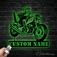 thumbnail image 4 of Handmadetneonsign Custom Old Man Riding Chopper Motorcycle Metal Wall Art LED Light - Personalized, 4 of 5