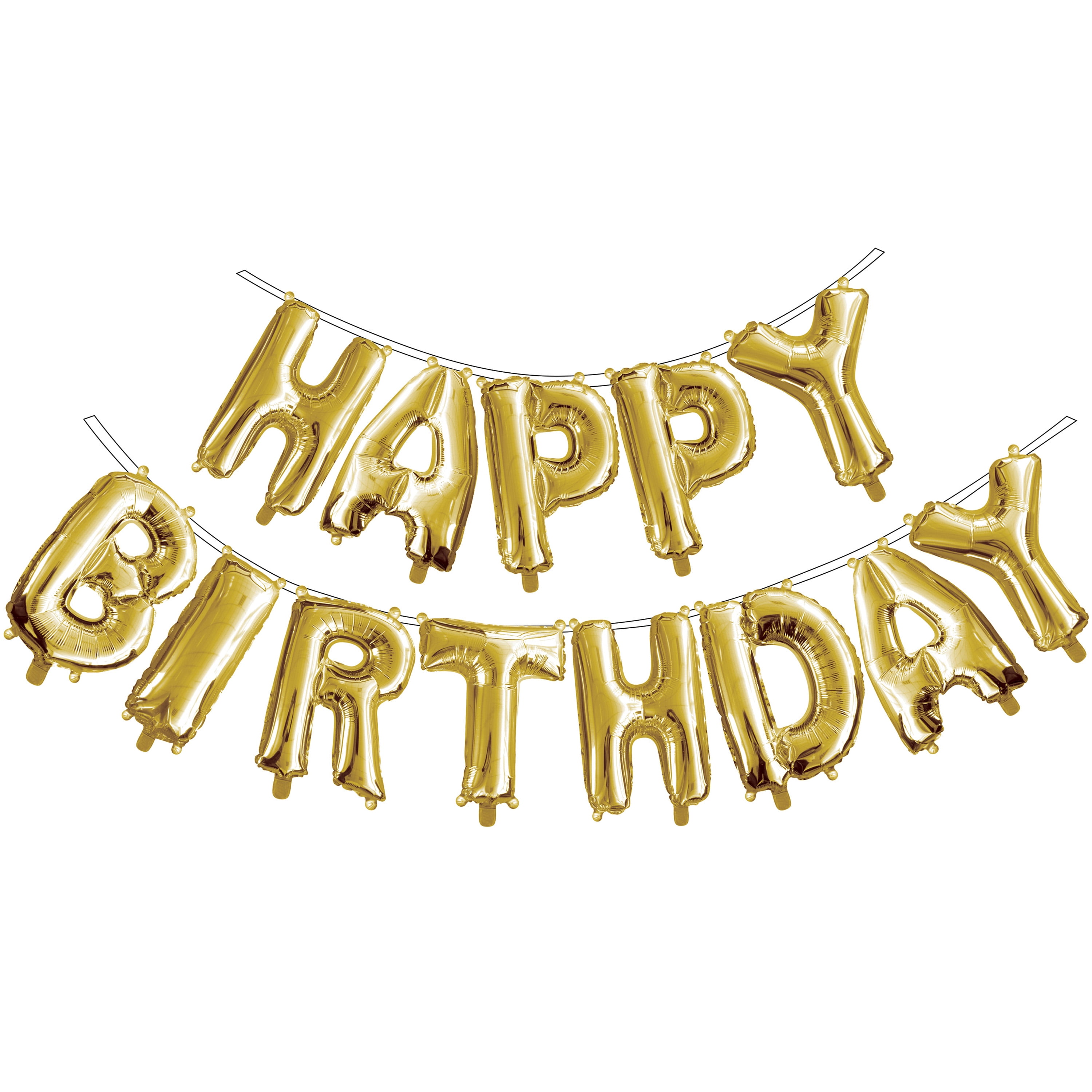 Gold 16" Happy Birthday Balloon