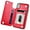 Red, variant on TekDeals Leather Flip Wallet Card Holder Case Cover For Apple iPhone 13 12 11 Pro, Pro Max, XS Max, XS, XR, X, 8, 7, 6, 6 Plus, 6S, 6S Plus, Red