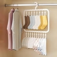 thumbnail image 2 of Oioii Sock Drying Rack with Multi Clips, Windproof Laundry Hanger. Organizes Socks, Underwear and Baby Clothes, Perfect for Closet and Balcony Use.,Beige, 2 of 6