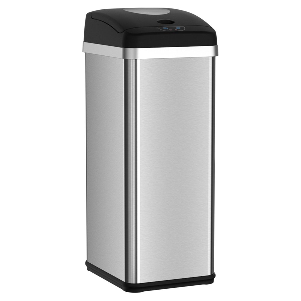 halo Touchless 13 Gallon Trash Can with Trash Compactor