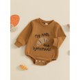 thumbnail image 5 of Elippeo Baby Girl Boy Thanksgiving Romper Letter Embroidery Long Sleeve Crew Neck Jumpsuit for Winter Fall  3 6 12 18 24 Months, 5 of 9