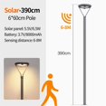 thumbnail image 2 of Luz Solar for patio, luz impermeable for exteriores, Villa, paisaje, parque, luz de calle con detección humana, poste alto de jardín superbrillante, 2 of 7
