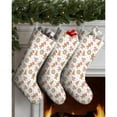 thumbnail image 3 of Christmas Stockings White Gingerbread Man Pattern 3 Pack 14.8 Inch, 3 of 5