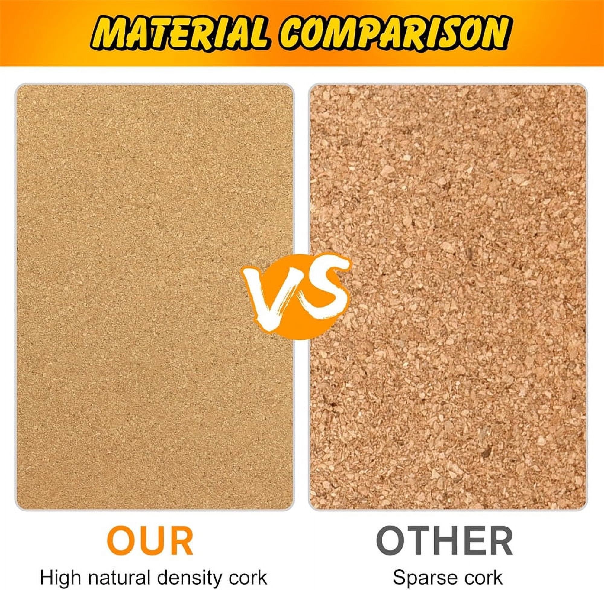 NOGIS Hexagon Cork Board Tiles Self Adhesive 6 Pack Small Corkboards for Wall 8" x 7"- 1/2" Thick Memo Boards -40 Push Pins Decorative Bulletin Board for Office