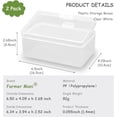thumbnail image 2 of 2 Pack Rectangle Plastic Clear Storage Containers Box, Small Clear Case for Pills, Jewellery, Herbs, Tiny Bead, Craft Items, 2 of 8