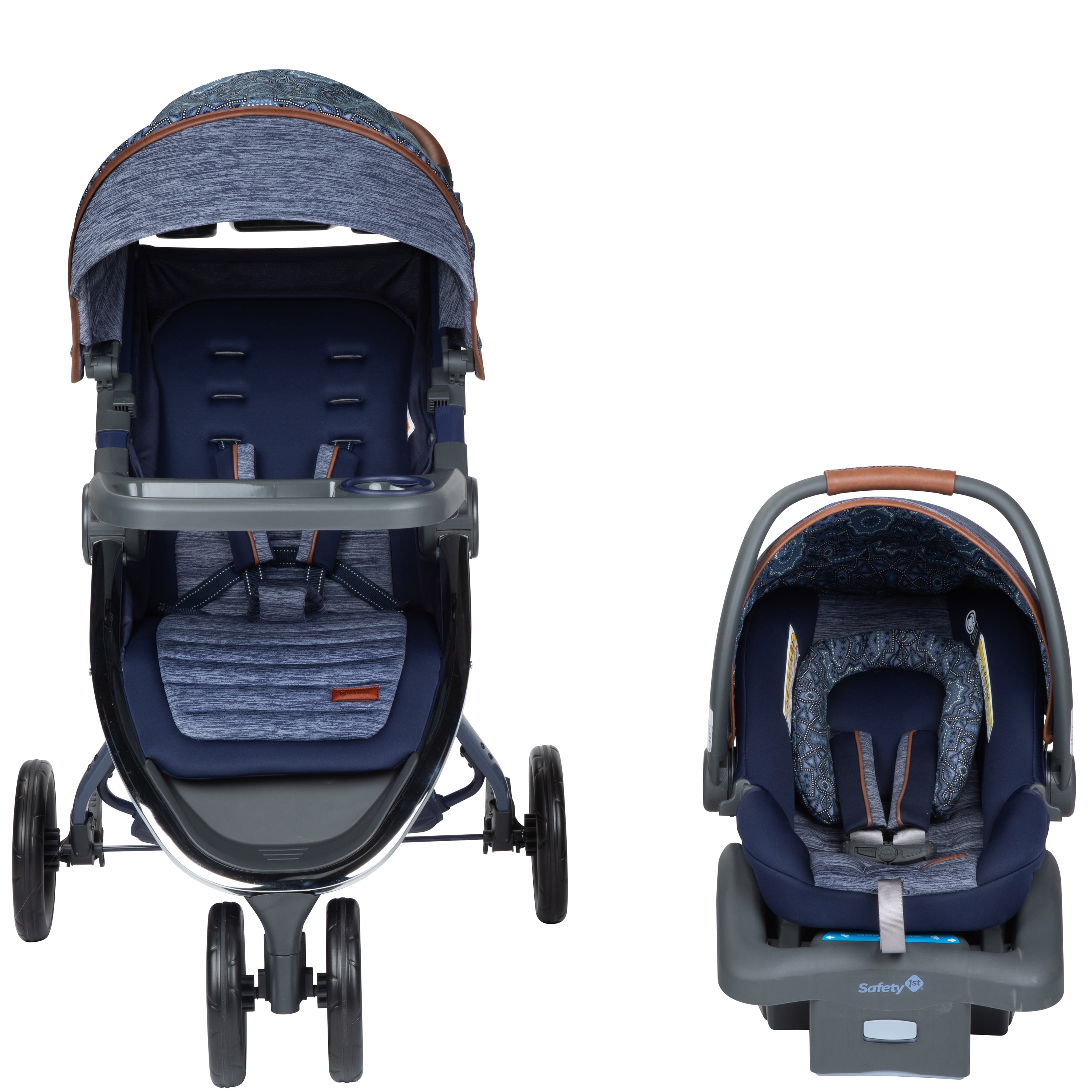 Baby Travel System Infant Stroller And Safety Car Seat Combo Boho Blue NEW 
