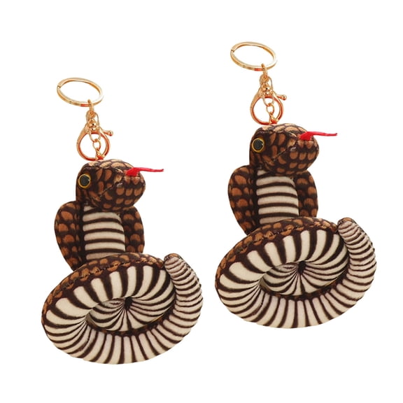 ZPAQI Lovely Snake Sturdy Plush Key Holders Charm Addition to Any Bag or Car